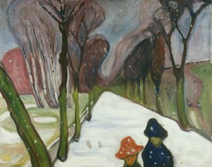 Caddede Yeni Kar by Edvard Munch