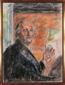 Norveç, Oslo, Tebeşirle Otoportre by Edvard Munch