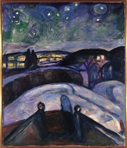 Norveç, Oslo, Yıldızlı Gece by Edvard Munch