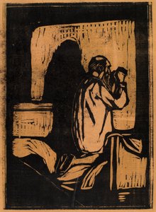 dua eden yaşlı adam by Edvard Munch