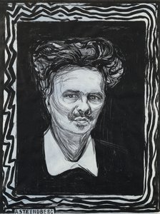 Portre Strindberg; Portrat Strindberg by Edvard Munch