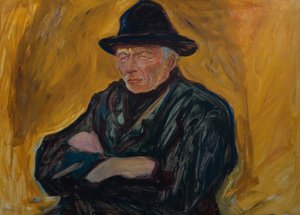 Sarı arka plana karşı denizci, c.1908 by Edvard Munch