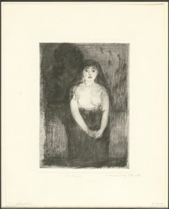 Bir Modelin Çalışması by Edvard Munch