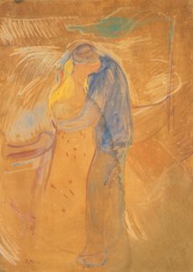 Öpücük, 1906-1907. by Edvard Munch
