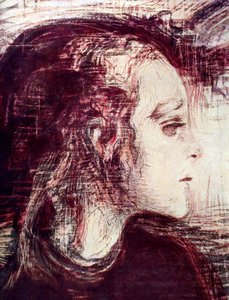 Hasta Kız, 1907 by Edvard Munch