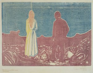 İki Kişi, 1899 (Yalnızlar) by Edvard Munch