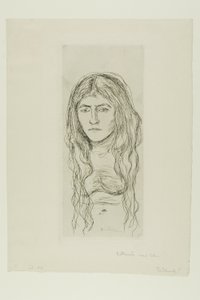 Uzun saçlı kadın by Edvard Munch