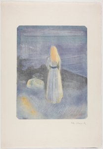 Sahilde genç kadın by Edvard Munch