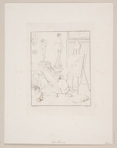 CA. Lorentzen ben atölyede oturuyorum by Edvard Sonne