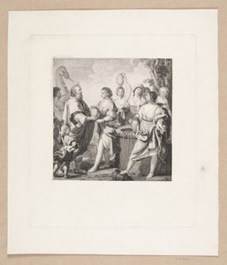 Kuyunun yanında Elieser ve Rebekah by Edvard Sonne