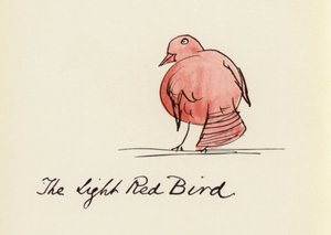 Edward Lear, Kuş Kitabı: Açık Kırmızı Kuş (renkli taş)