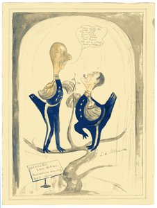 Harry Pennell ve Dr. E.L.A. Atkinson, 1910-12 (kağıt üzerinde tuvalet ve kalem) by Edward Adrian Wilson