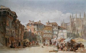 Segovia, İspanya (kağıt üzerine sulu boya)