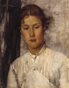 Av Bekçisinin Kızı (kağıt üzerine suluboya) by Edward Arthur Walton