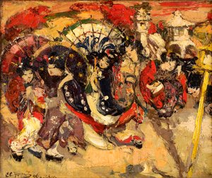 Bahçedeki Japon Figürleri by Edward Atkinson Hornel