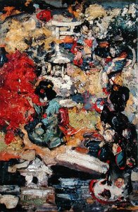 Bahçedeki Japon Figürleri by Edward Atkinson Hornel