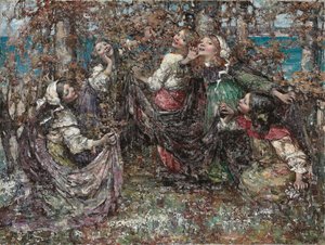 Yüzük-a-Yüzük-Güller by Edward Atkinson Hornel