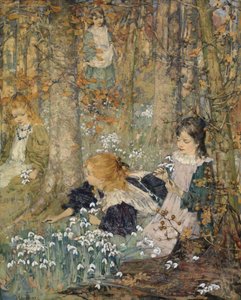 baharın gelişi by Edward Atkinson Hornel