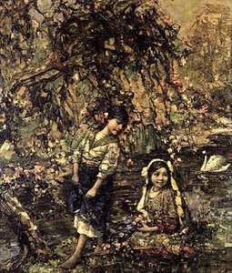 Kuğu Göleti by Edward Atkinson Hornel