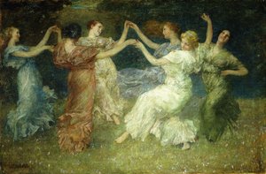 Dansçılar (tuval üzerine yağlıboya) by Edward August Bell