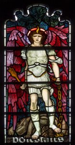 Cambridge, Jesus College Chapel, Morris & Co., Edward Burne-Jones, Potestates, 1873 by Edward Burne Jones