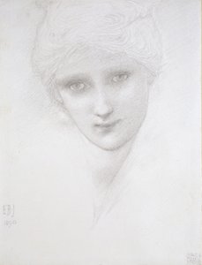 Bir Kadının Başı, 1890 by Edward Burne Jones