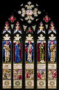 Cambridge, All Saints, Morris Marshall & Faulkner & Co, Edward Burne-Jones, St Dorothy, 1866 by Edward Burne Jones