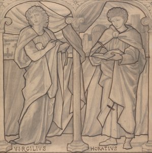 Vitray Pencere için Hazırlık Tasarımı, Virgil ve Horace by Edward Burne Jones