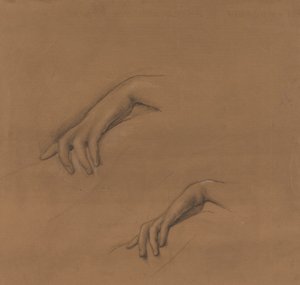 Godhead Fires'ta Bir El İçin Çalışmalar by Edward Burne Jones