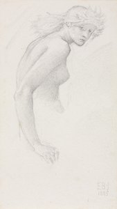 Bir Kadın Figürü Çalışması, 1885. by Edward Burne Jones