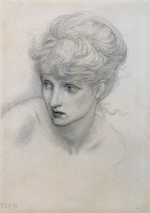 Bir Kızın Kafasının İncelenmesi (ayrıca bkz. 198345) by Edward Burne Jones