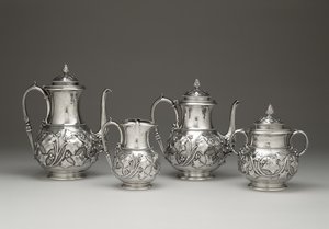 Kahve ve Çay Servisi, c. 1856-1859 (gümüş ve fildişi) by Edward Chandler Moore