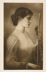 Bir portre.Resmin Raphael öncesi ressam Edward Burne-Jones tarafından reprodüksiyonu.