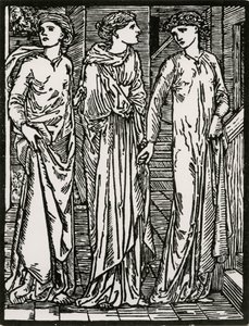 Kız Kardeşlerin İlk Ziyareti by Edward Coley (after) Burne Jones