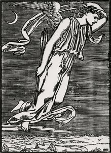 Psyche Aşk Tanrısı Bekliyor by Edward Coley (after) Burne Jones