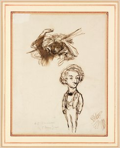 Algernon Charles Swinburne'ün Karikatürü by Edward Coley Burne Jones