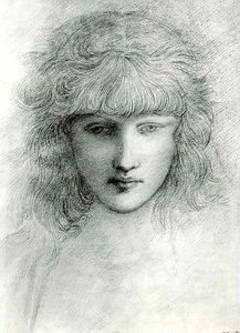 Bir Kızın Başı by Edward Coley Burne Jones