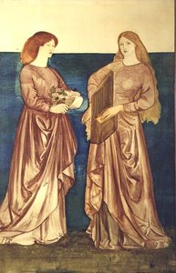Aziz Dorothy ve Aziz Cecilia by Edward Coley Burne Jones