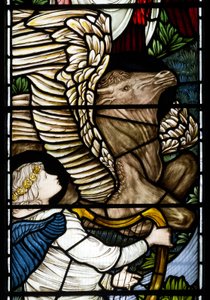 Melek ve Boğa detayı, Cennet Nehirleri, 1875 by Edward Burne Jones