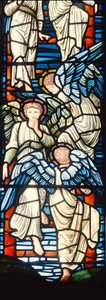 Melekler Tırmanma ve İnme, Jacobs Merdiveni Detayı 120160 vitray detayı by Edward Burne Jones