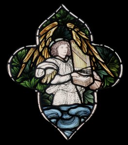 Birmingham, St Martin In The Bull Ring, Morris & Co., Edward Burne-Jones, Angel with Organ, 1876 by Edward Burne Jones