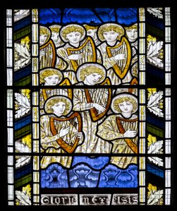 Cambridge, All Saints, Morris Marshall & Faulkner & Co, Edward Burne-Jones, Gloria In Excelsis, 1866 by Edward Burne Jones