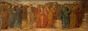 Aşk tanrısı ve Psyche - Saray Yeşil Duvar Resimleri - Kral ve diğer yas tutanlar Psyche