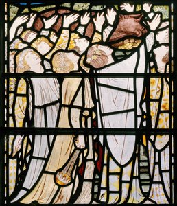 İlyas ve Baal Rahipleri, detay, 1863 (vitray) by Edward Burne Jones