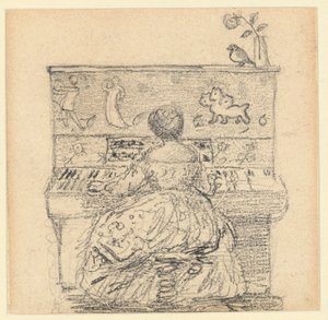 piyanoda Georgiana Burne-Jones by Edward Burne Jones
