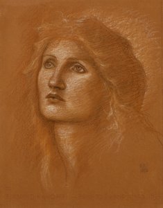Bir Kadının Başı, 1890 by Edward Burne Jones