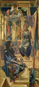 Kral Cophetua ve Dilenci Hizmetçi - Karikatür Çalışması, 1883 by Edward Burne Jones
