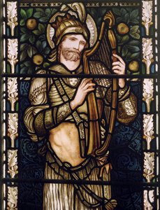 Kral David Harping, 1876 (vitray) by Edward Burne Jones