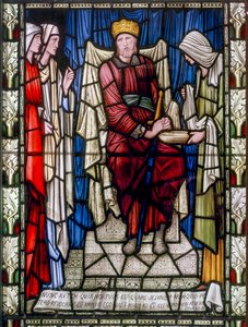 King David ve Charity, c.1896 (vitray) by Edward Burne Jones
