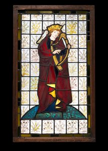 Şair Kral David, 1863 (vitray) by Edward Burne Jones